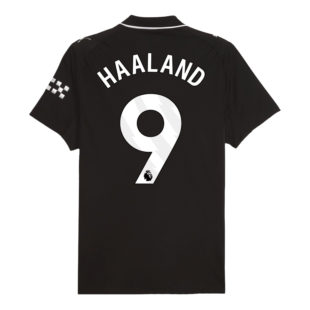 Player Version HAALAND #9 Manchester City Away Football Shirt 2025/26 Black