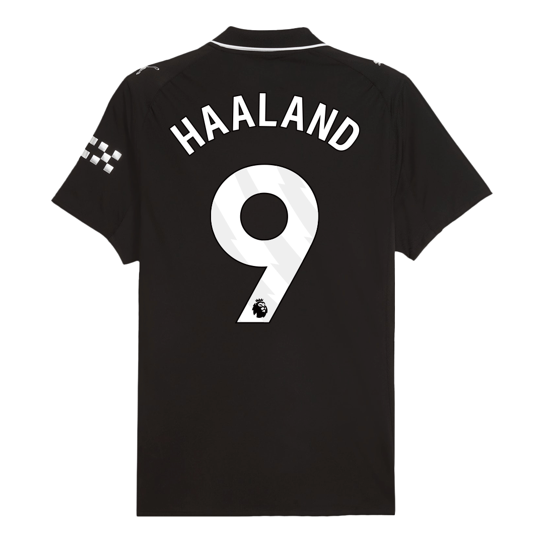 Player Version HAALAND #9 Manchester City Away Football Shirt 2025/26 Black