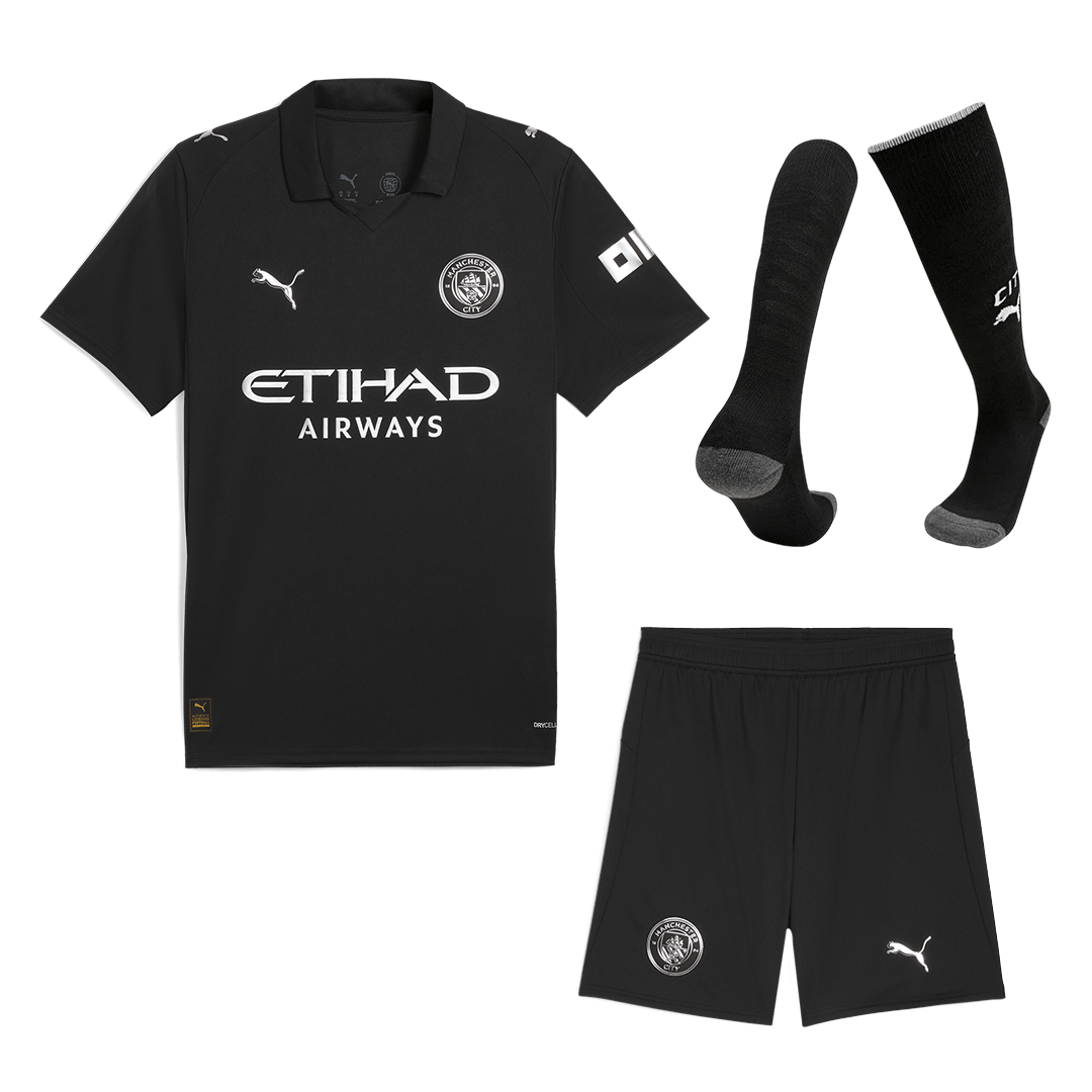 Manchester City Away Football Shirt Kit(Jersey+Shorts+Socks) 2025/26