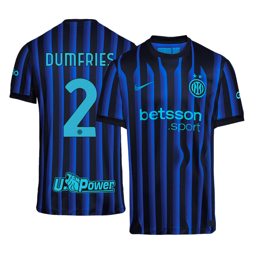 DUMFRIES #2 Inter Milan Home Football Shirt 2025/26