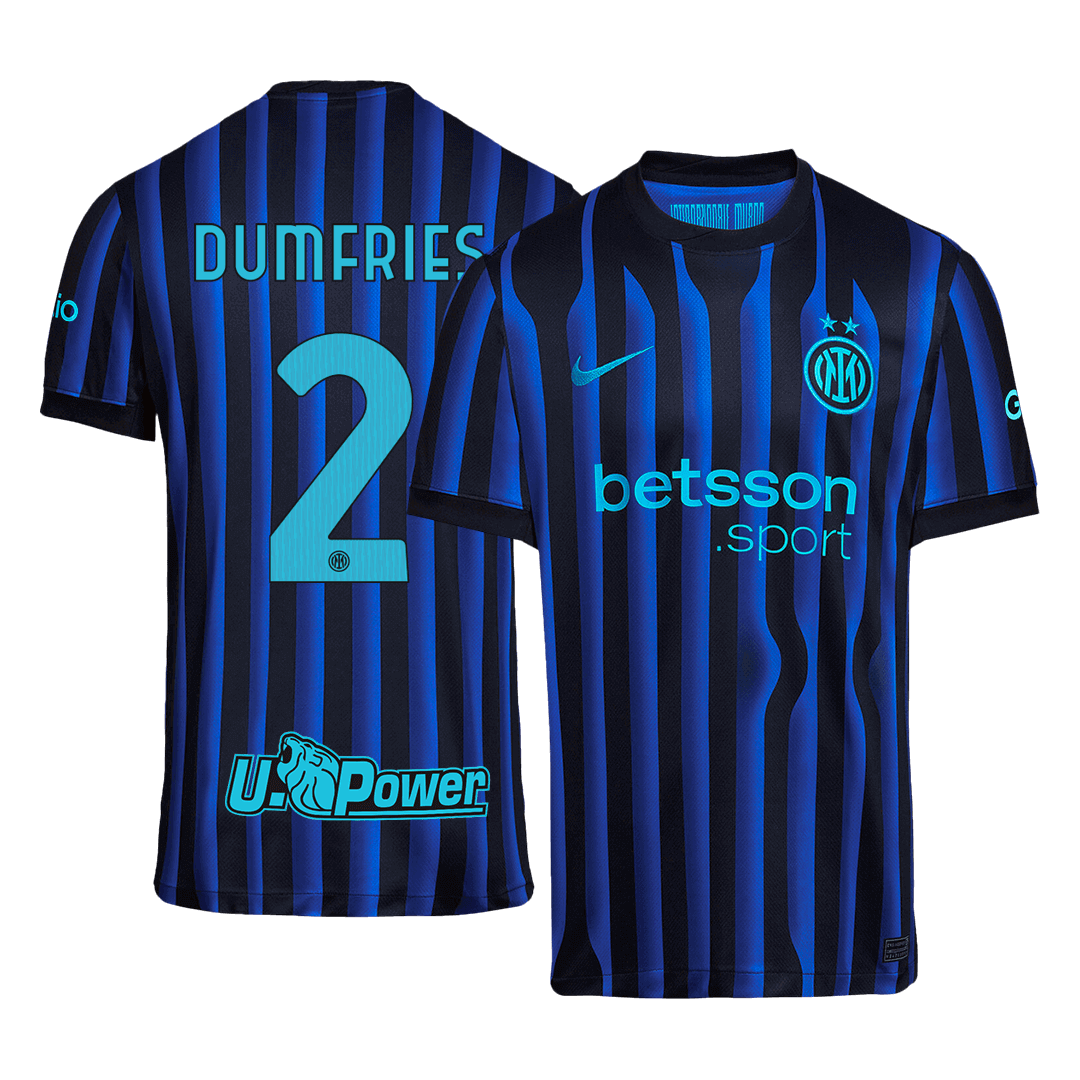 DUMFRIES #2 Inter Milan Home Football Shirt 2025/26
