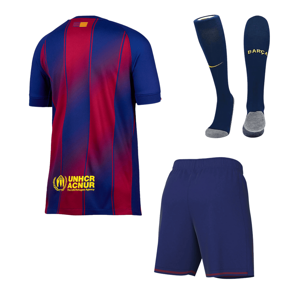 Barcelona Home Football Shirt Kit(Jersey+Shorts+Socks) 2025/26 Red&Blue