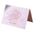 Custom Rose Best Wishes Anniversary Card Pink