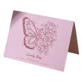 Custom Butterfly Lovely Day Anniversary Card Pink
