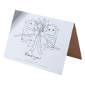 Custom Bow Tulip Thank You Anniversary Card Green