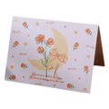 Custom Rose Moon Valentine's Day Card Yellow