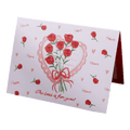 Custom Rose Heart Valentine's Day Card Red