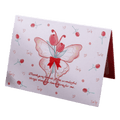 Custom Tulip Butterfly Valentine's Day Card Red