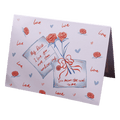 Custom Rose Letter Valentine's Day Card Blue&Pink