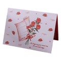 Custom Rose Reel Valentine's Day Card Red