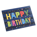 Custom Colored Letters Birthday Card Navy