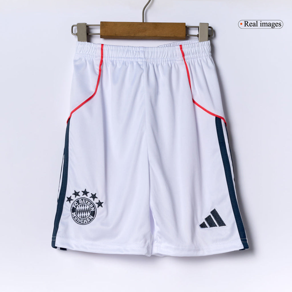 Kid's Bayern Munich Away Football Shirt Kit(Jersey+Shorts+Socks) 2025/26 White