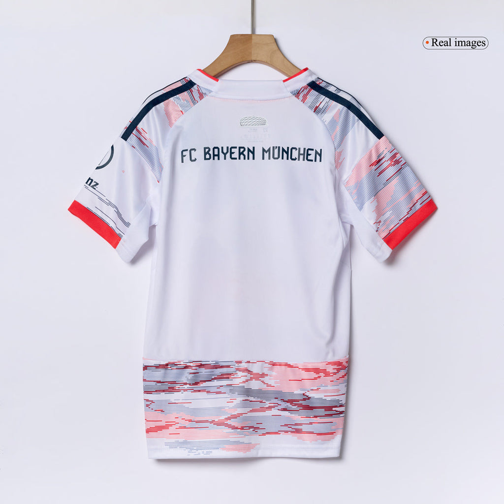 Kid's Bayern Munich Away Football Shirt Kit(Jersey+Shorts+Socks) 2025/26 White