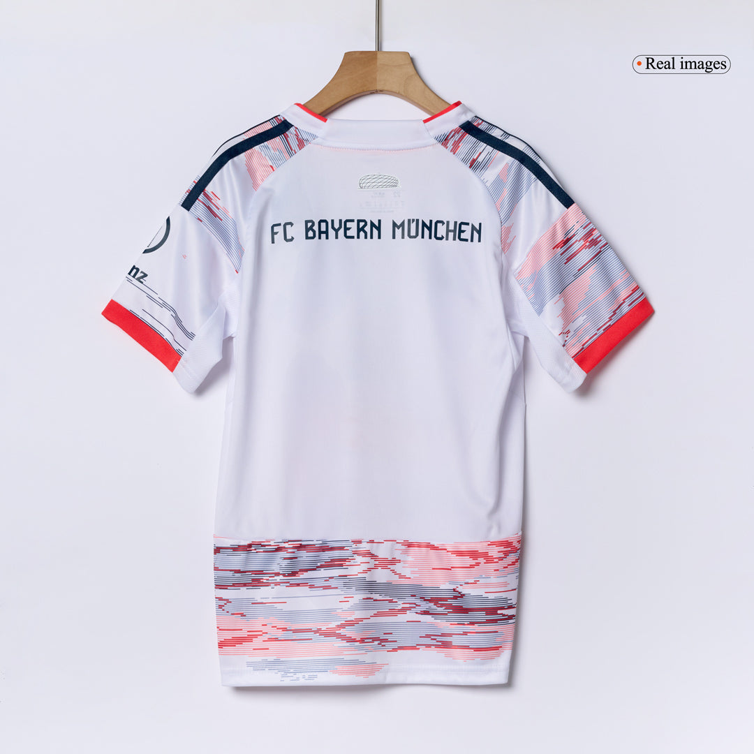 Kid's Bayern Munich Away Football Shirt Kit(Jersey+Shorts+Socks) 2025/26 White