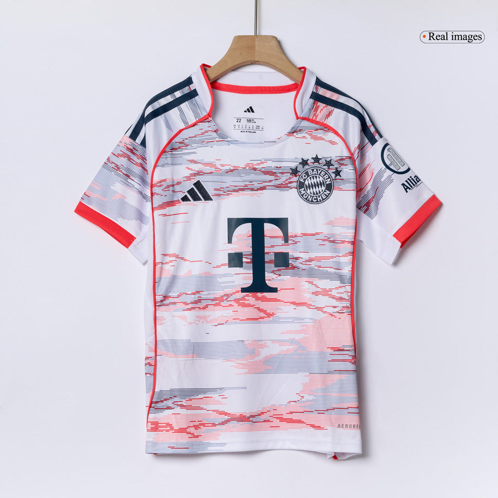 Kid's Bayern Munich Away Football Shirt Kit(Jersey+Shorts+Socks) 2025/26 White