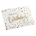 Custom Colored Dots Birthday Card White
