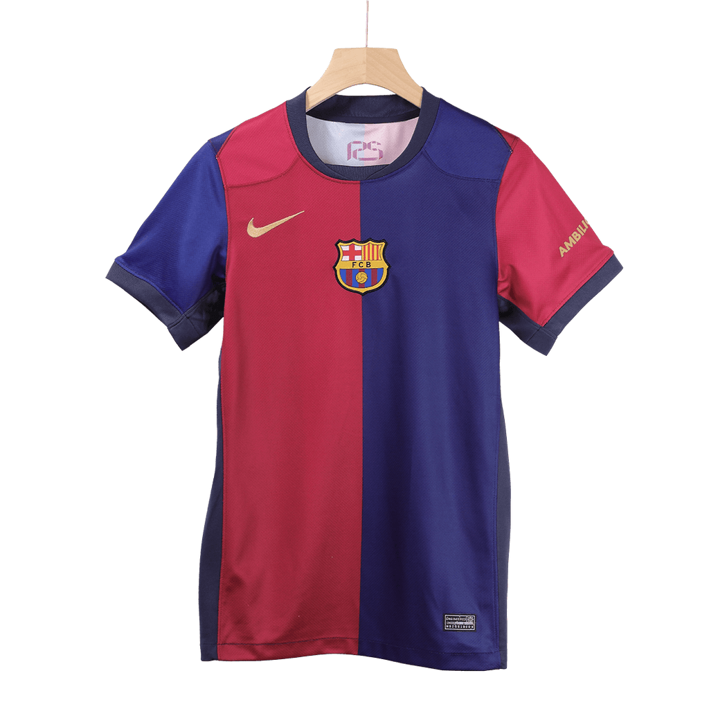 F.DE JONG #21 Barcelona Home Football Shirt 2024/25 - Spotify Logo Without Text
