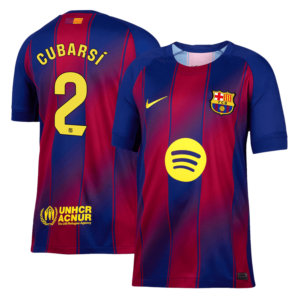 CUBARSÍ #2 Barcelona Home Football Shirt 2025/26 Red&Blue