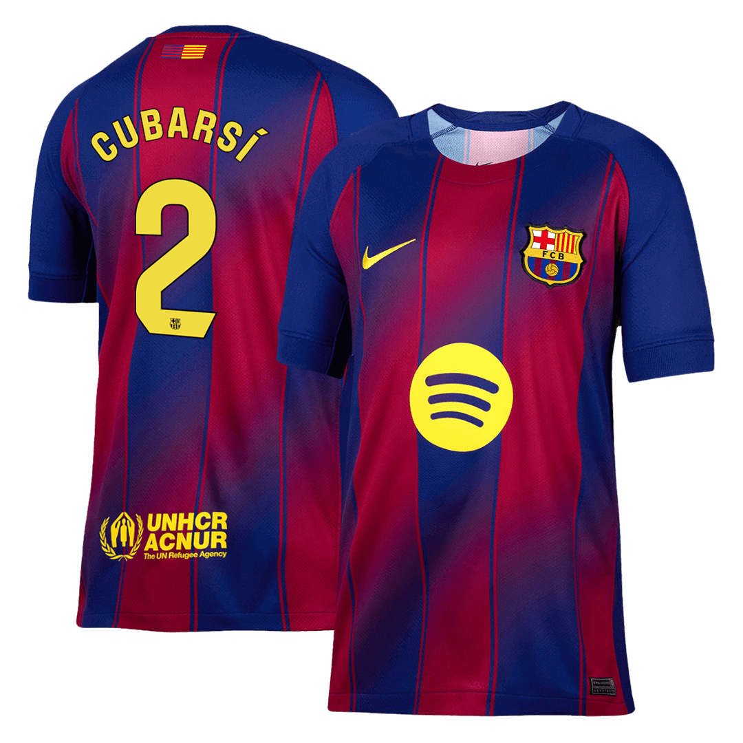 CUBARSÍ #2 Barcelona Home Football Shirt 2025/26 Red&Blue