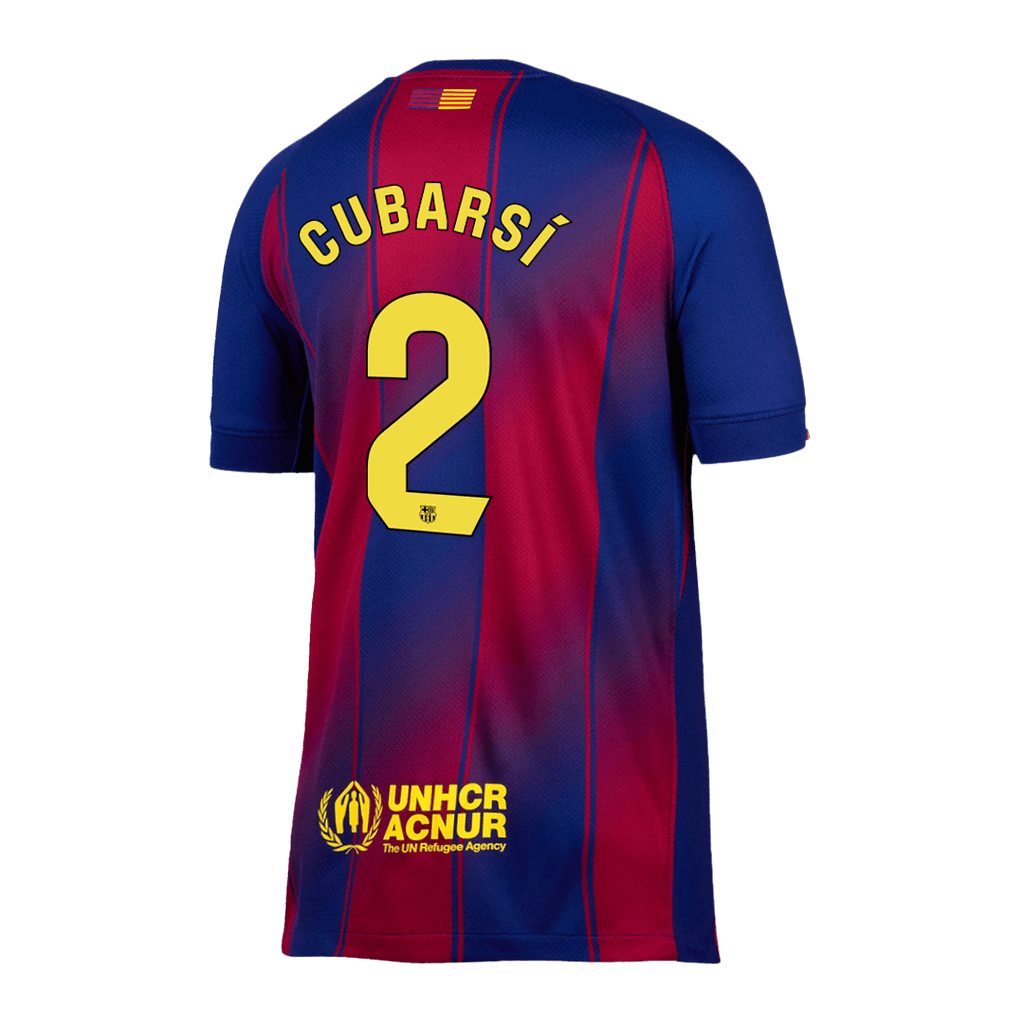CUBARSÍ #2 Barcelona Home Football Shirt 2025/26 Red&Blue