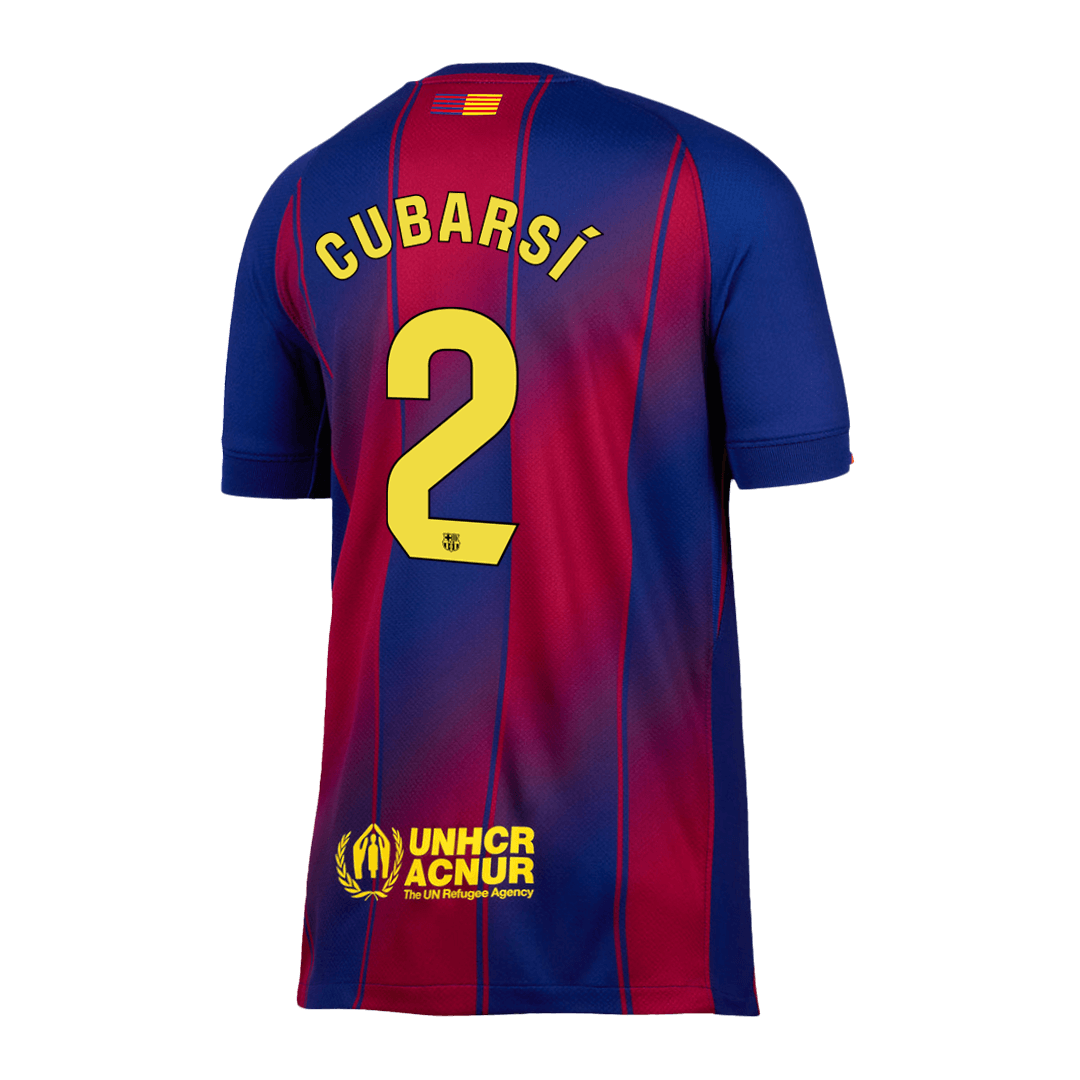 CUBARSÍ #2 Barcelona Home Football Shirt 2025/26 Red&Blue