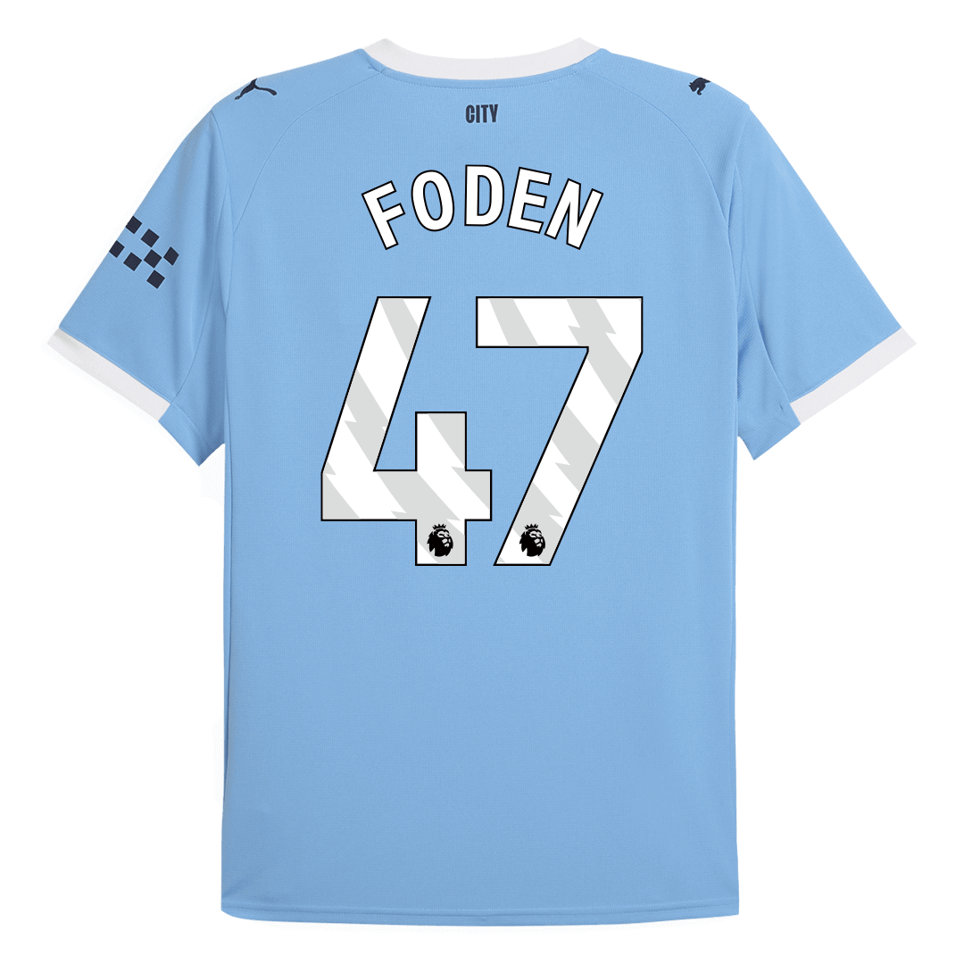 FODEN #47 Manchester City Home Football Shirt 2025/26 Blue