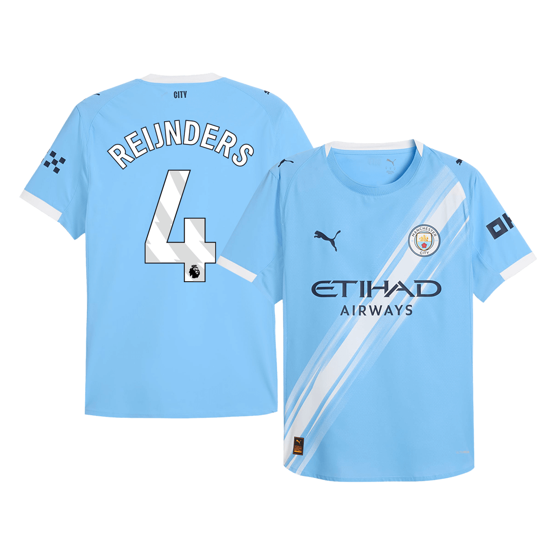 Player Version REIJNDERS #4 Manchester City Home Football Shirt 2025/26