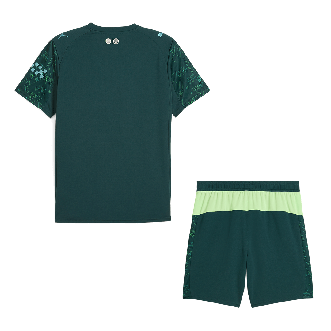 Manchester City Fourth Away Football Shirt Kit(Jersey+Shorts) 2025/26