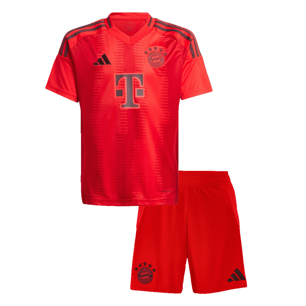 Kid's Bayern Munich Home Football Shirt Kit(Jersey+Shorts) Red