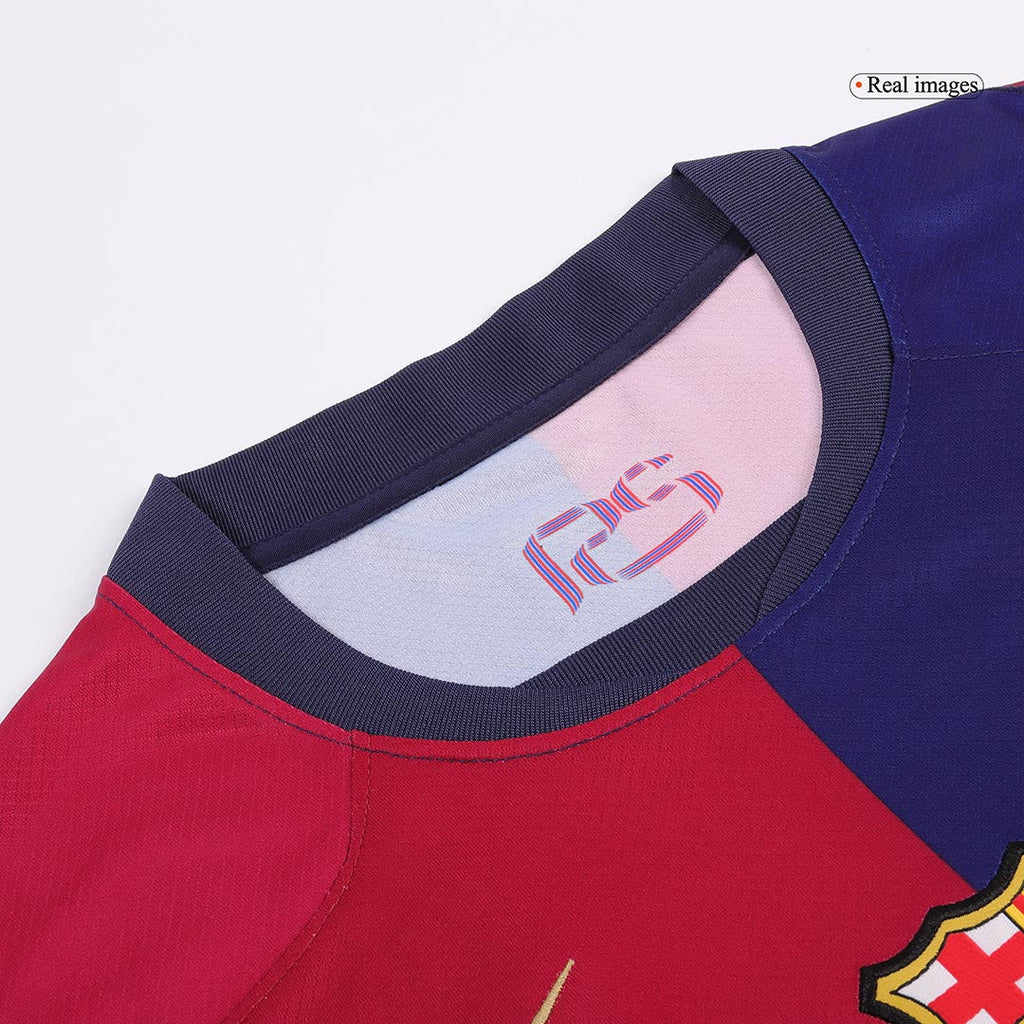 GAVI #6 Barcelona Home Football Shirt 2024/25 - Spotify Logo Without Text