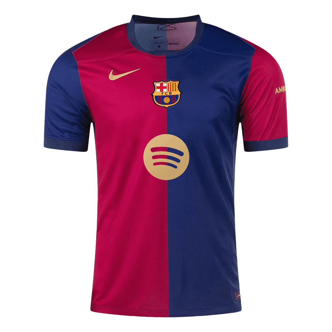 GAVI #6 Barcelona Home Football Shirt 2024/25 - Spotify Logo Without Text