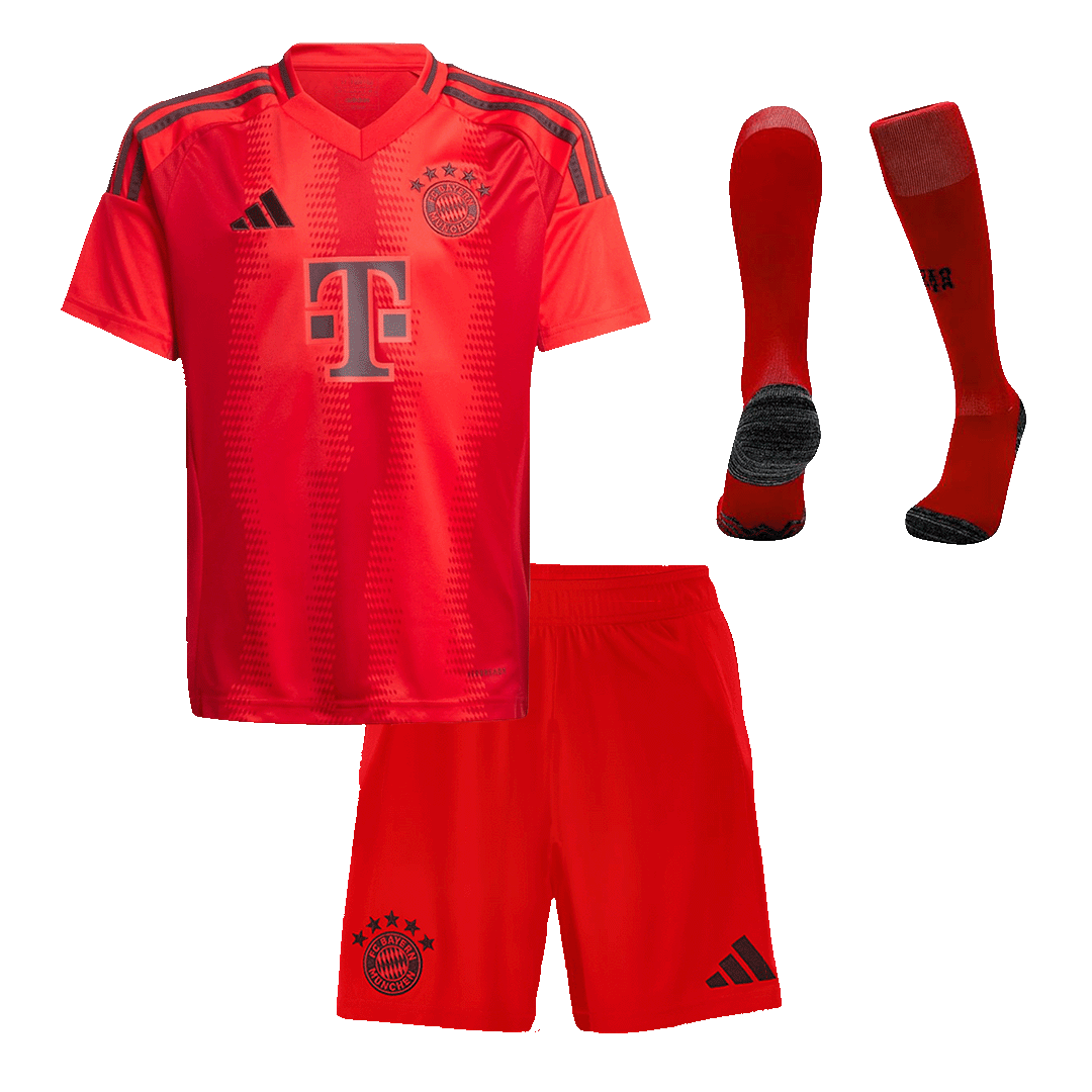 Kid's Bayern Munich Home Football Shirt Kit(Jersey+Shorts+Socks) Red