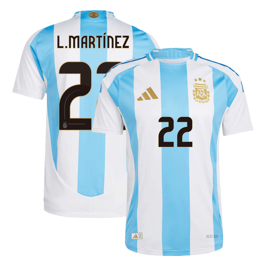 Player Version L.MARTÍNEZ #22 Argentina Home Football Shirt Copa America 2024