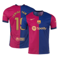 Player Version LAMINE YAMAL #19 Barcelona Home Football Shirt 2024/25- - old sponsor