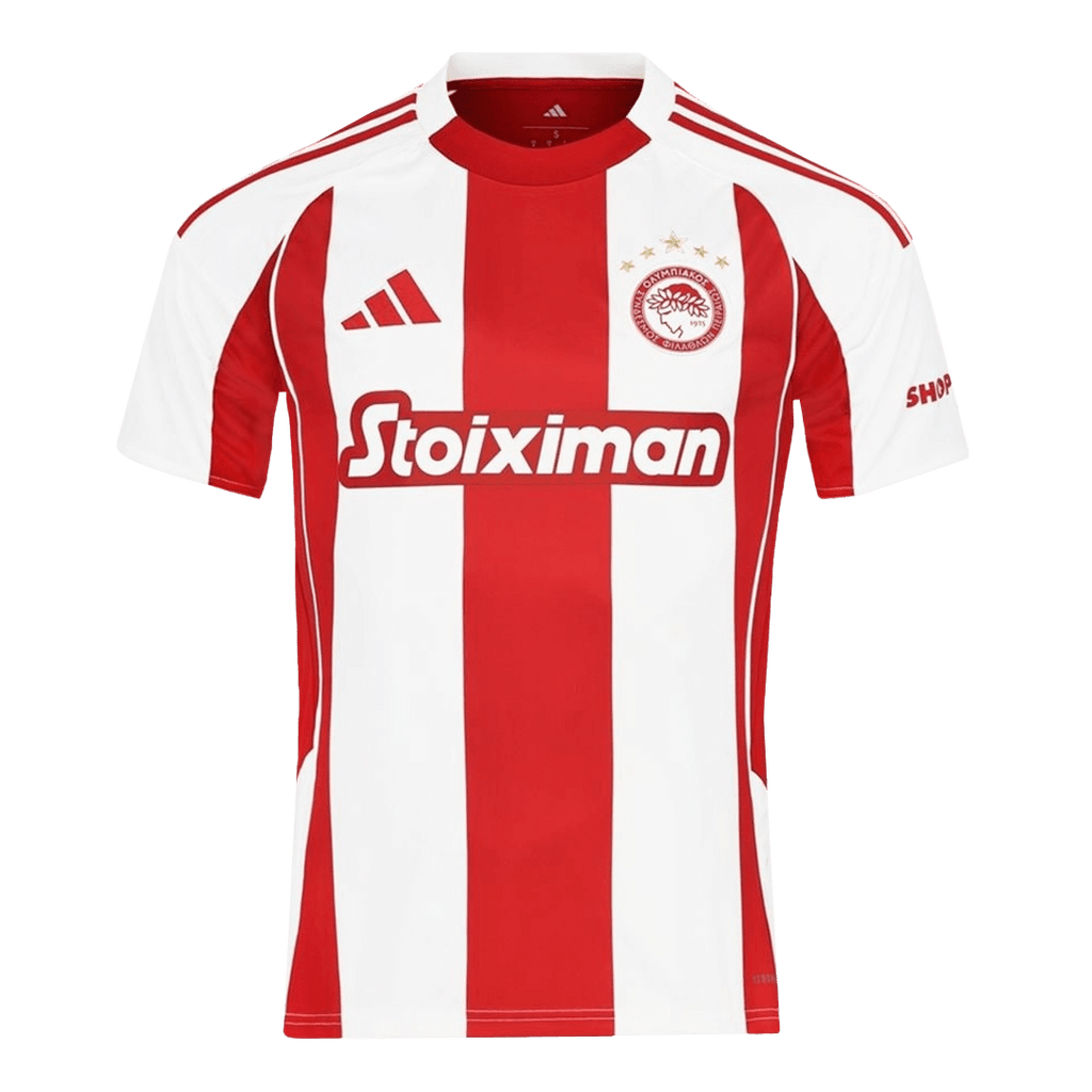 Olympiacos Home Football Shirt 2025/26 Red&White