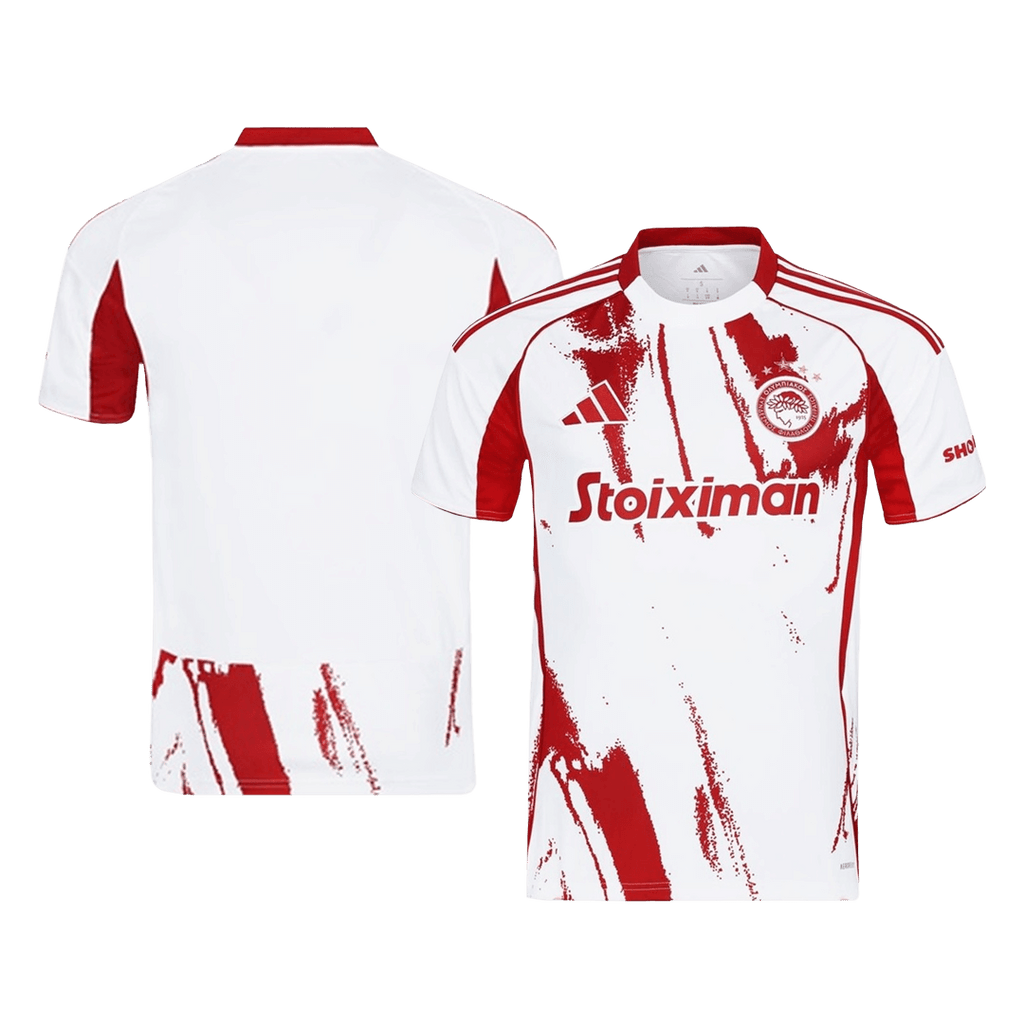 Olympiacos Away Football Shirt 2025/26 Red&White