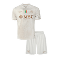 Kid's 25/26 Napoli Away Kit(Jersey+Shorts) White