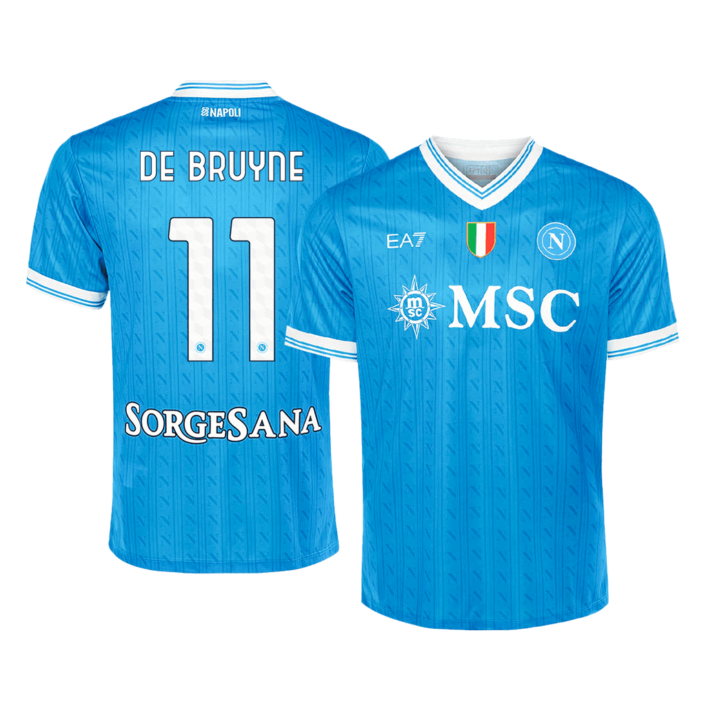 DE BRUYNE #11 Napoli Home Football Shirt 2025/26 Blue