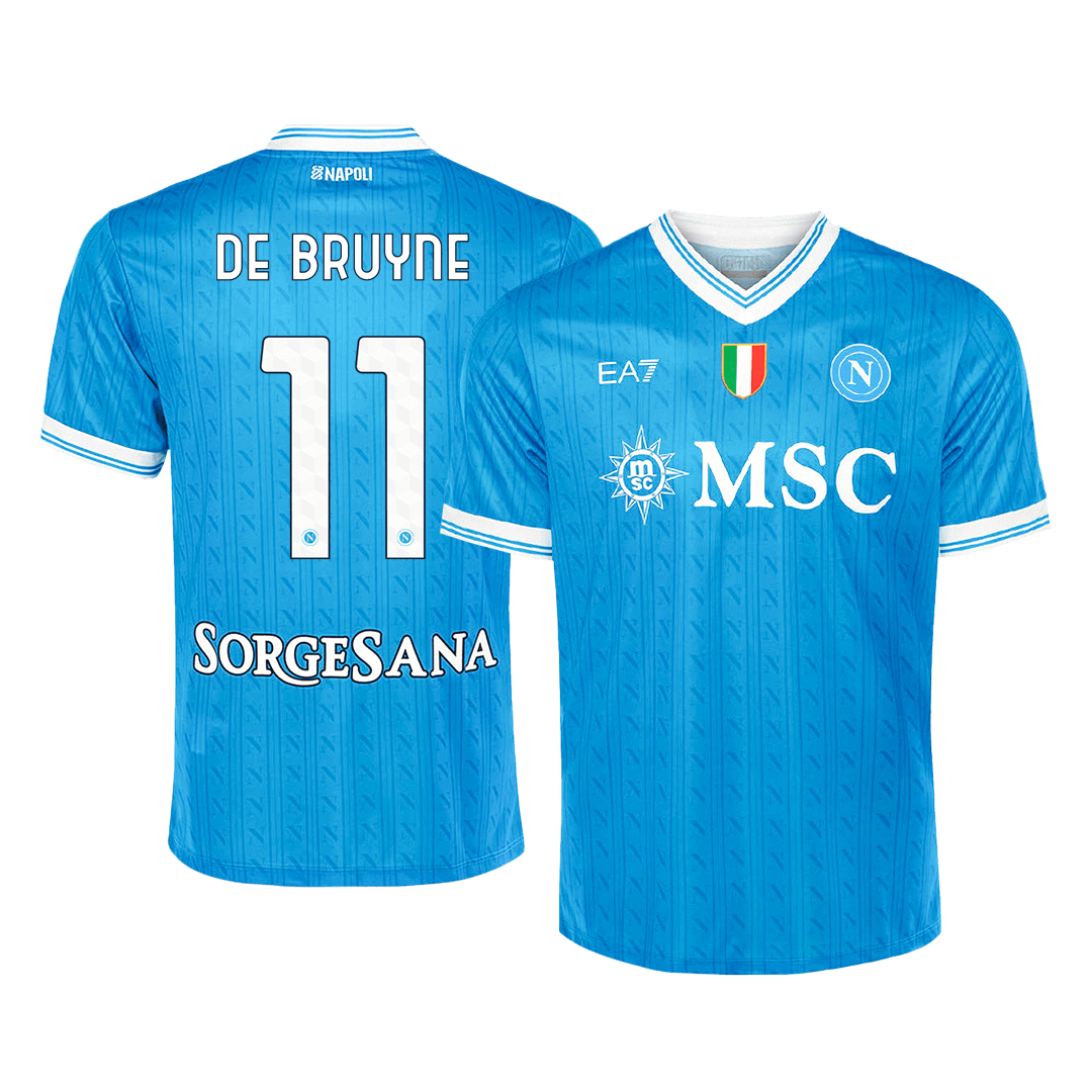 DE BRUYNE #11 Napoli Home Football Shirt 2025/26 Blue