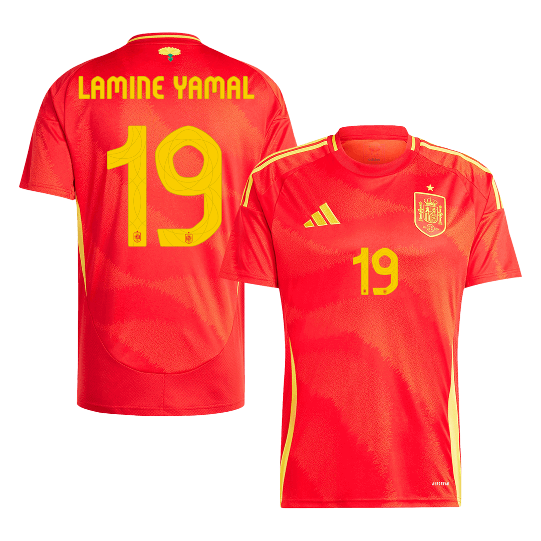 LAMINE YAMAL #19 Spain Home Football Shirt Euro 2024