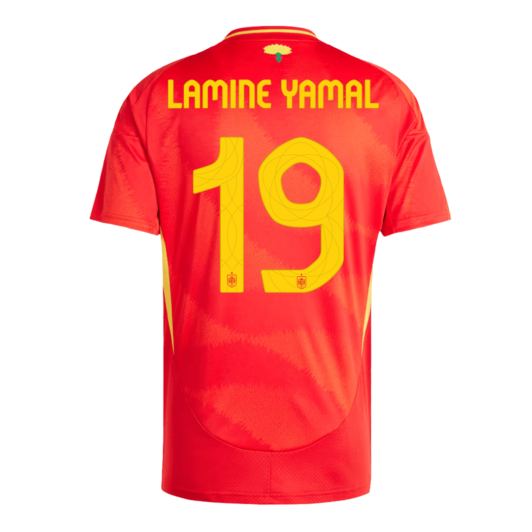 LAMINE YAMAL #19 Spain Home Football Shirt Euro 2024