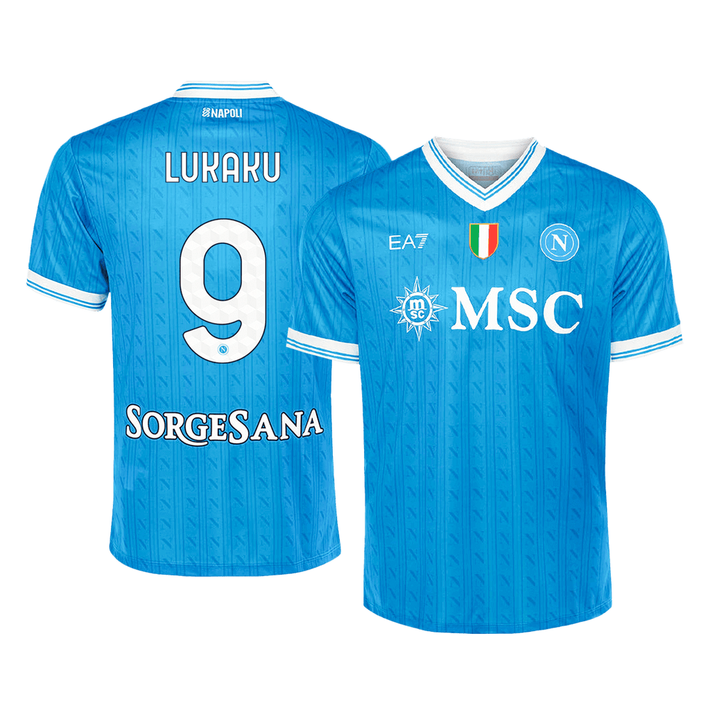 LUKAKU #9 Napoli Home Football Shirt 2025/26 Blue