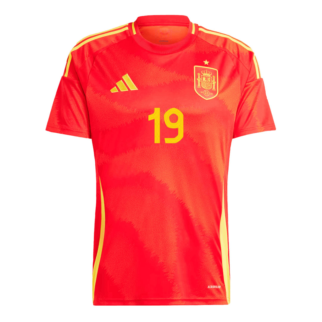 LAMINE YAMAL #19 Spain Home Football Shirt Euro 2024