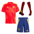 Kid's Spain Home Football Shirt Kit(Jersey+Shorts+Socks) Euro 2024