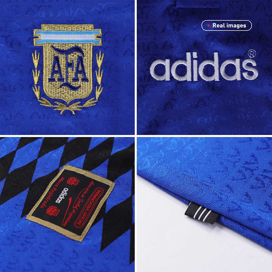 Retro #10 Argentina Away Football Shirt Kit(Jersey+Shorts) 1994