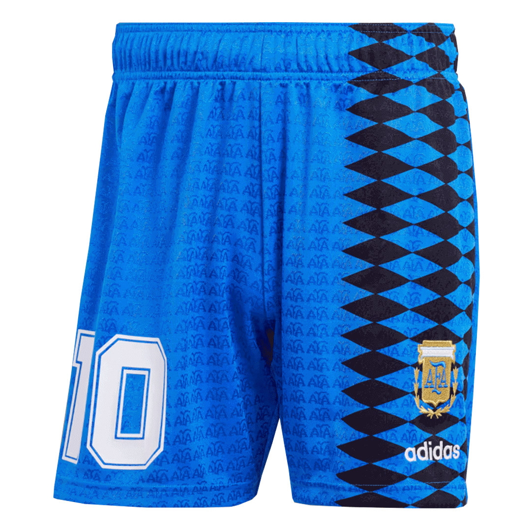 Retro #10 Argentina Away Football Shirt Kit(Jersey+Shorts) 1994