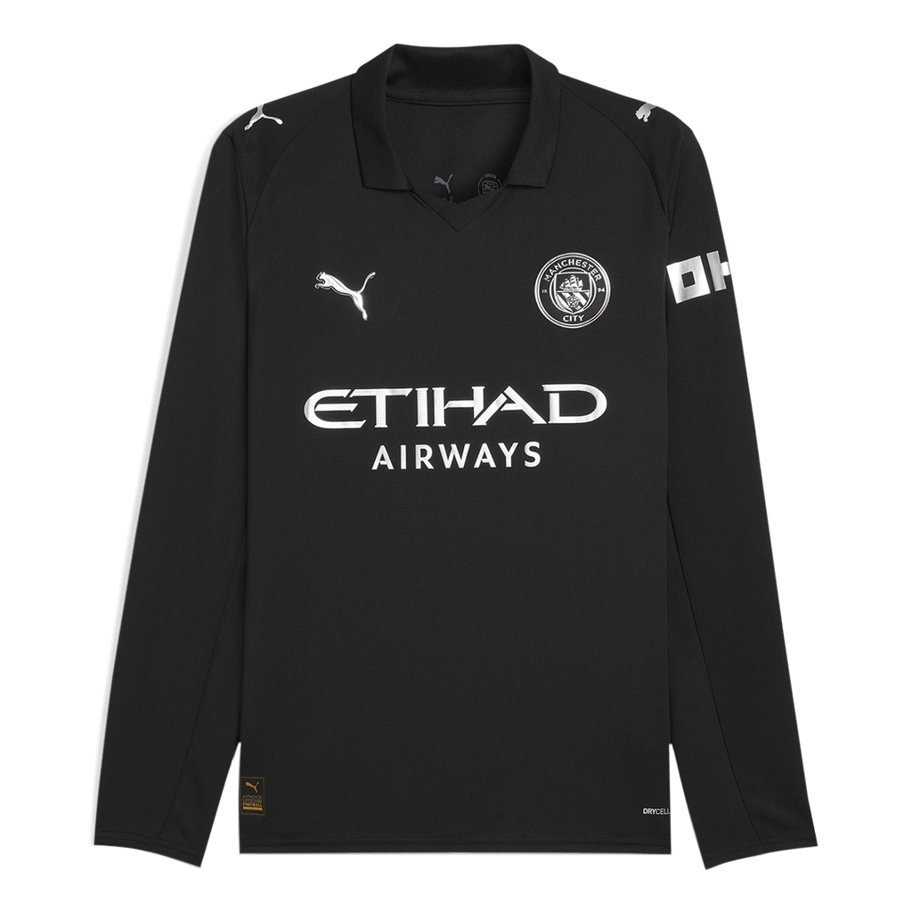 25/26 Manchester City Away Long Sleeve Football Shirt Black