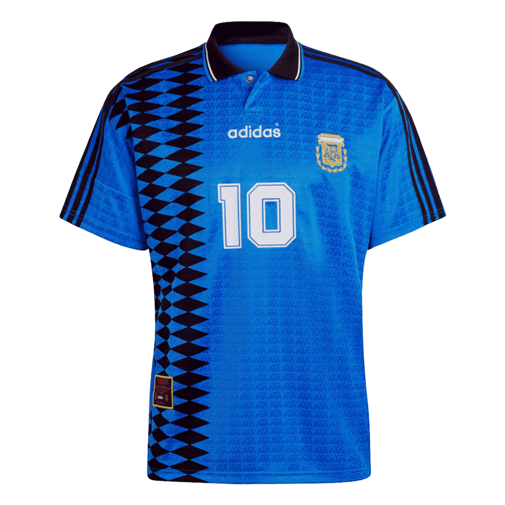 Retro #10 Argentina Away Football Shirt Kit(Jersey+Shorts) 1994