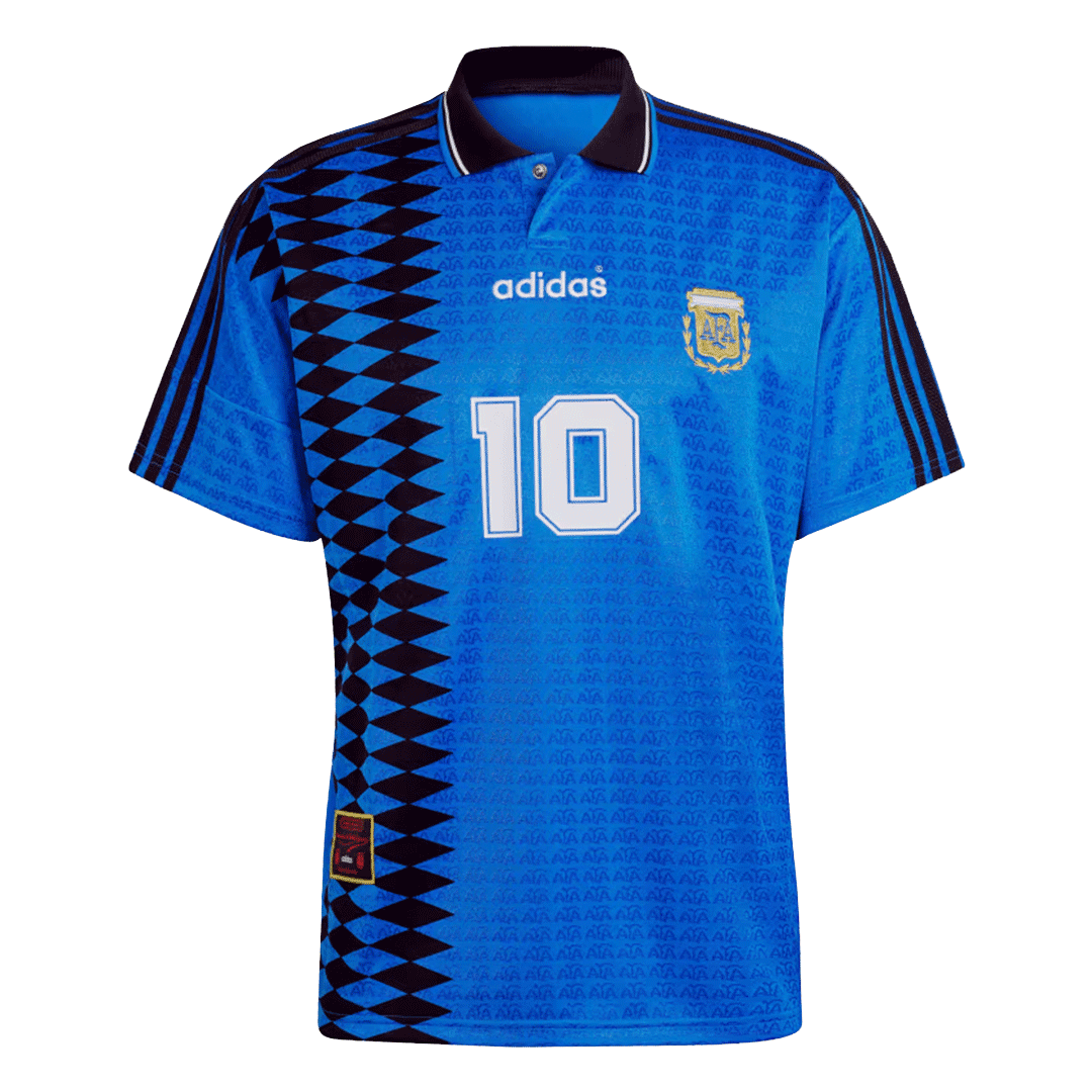 Retro #10 Argentina Away Football Shirt Kit(Jersey+Shorts) 1994