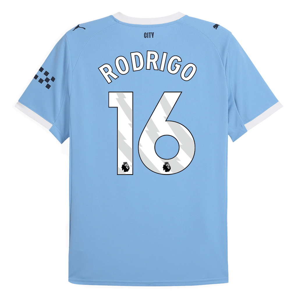 RODRIGO #16 Manchester City Home Football Shirt 2025/26 Blue